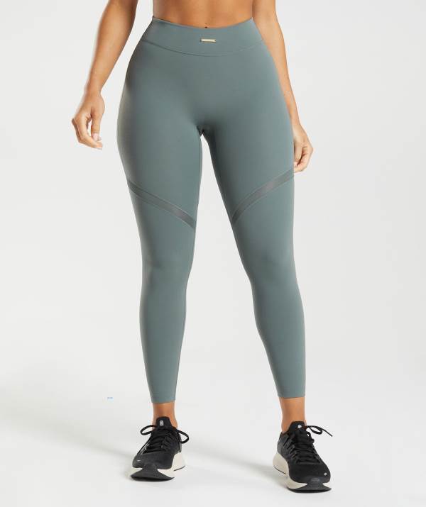 Damske Legíny Gymshark Whitney Mesh Indigo | BT9231567